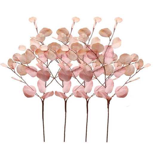 Rosa Eukalyptusblätter Künstliche Pflanzen – Dekorative Kunstblätter für Blumenwand, Hochzeit & Weihnachtsdekoration | Wohnaccessoires & Blumengestecke Kaufschwan®