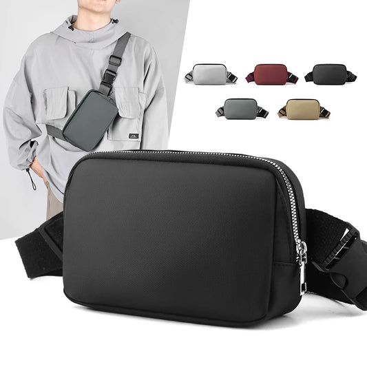 Unisex Schwarze Gürteltasche – Verstellbarer Schultergurt | Outdoor Crossbody Brusttasche, Langlebig & Modisch Kaufschwan®