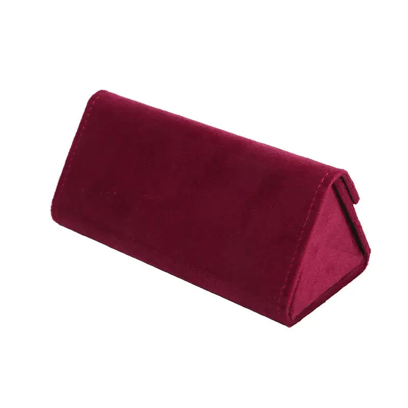 Samt Dreieck Faltbares Brillenetui – Elegantes Hartschalen Etui für Sonnenbrillen und Lesebrillen Kaufschwan®