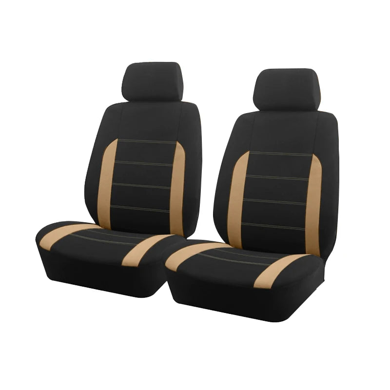 Universelle Autositzbezüge – Komplettset für Auto, SUV, LKW & Van – Strapazierfähig, Atmungsaktiv & Leicht zu Montieren Kaufschwan® Beige 2 Sitze