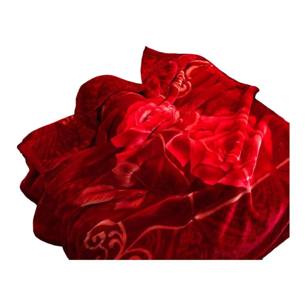 Extra Kuschelige Schwere Doppel-Lagige Flauschige Flanell-Decke mit Blumenmuster – Luxuriöser Überwurf für maximalen Komfort Kaufschwan® Motiv 15 Other