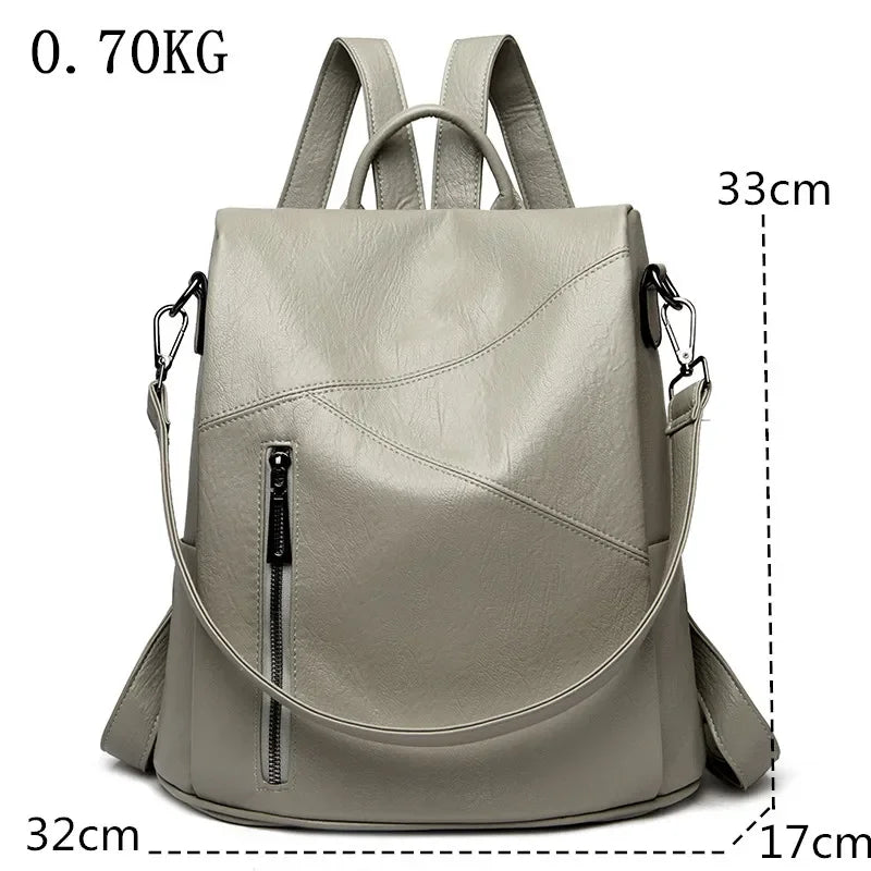 Leder Rucksack | Damen Vintage Schultertasche | Hochkapazitiver Reise- & Schulrucksack Kaufschwan®