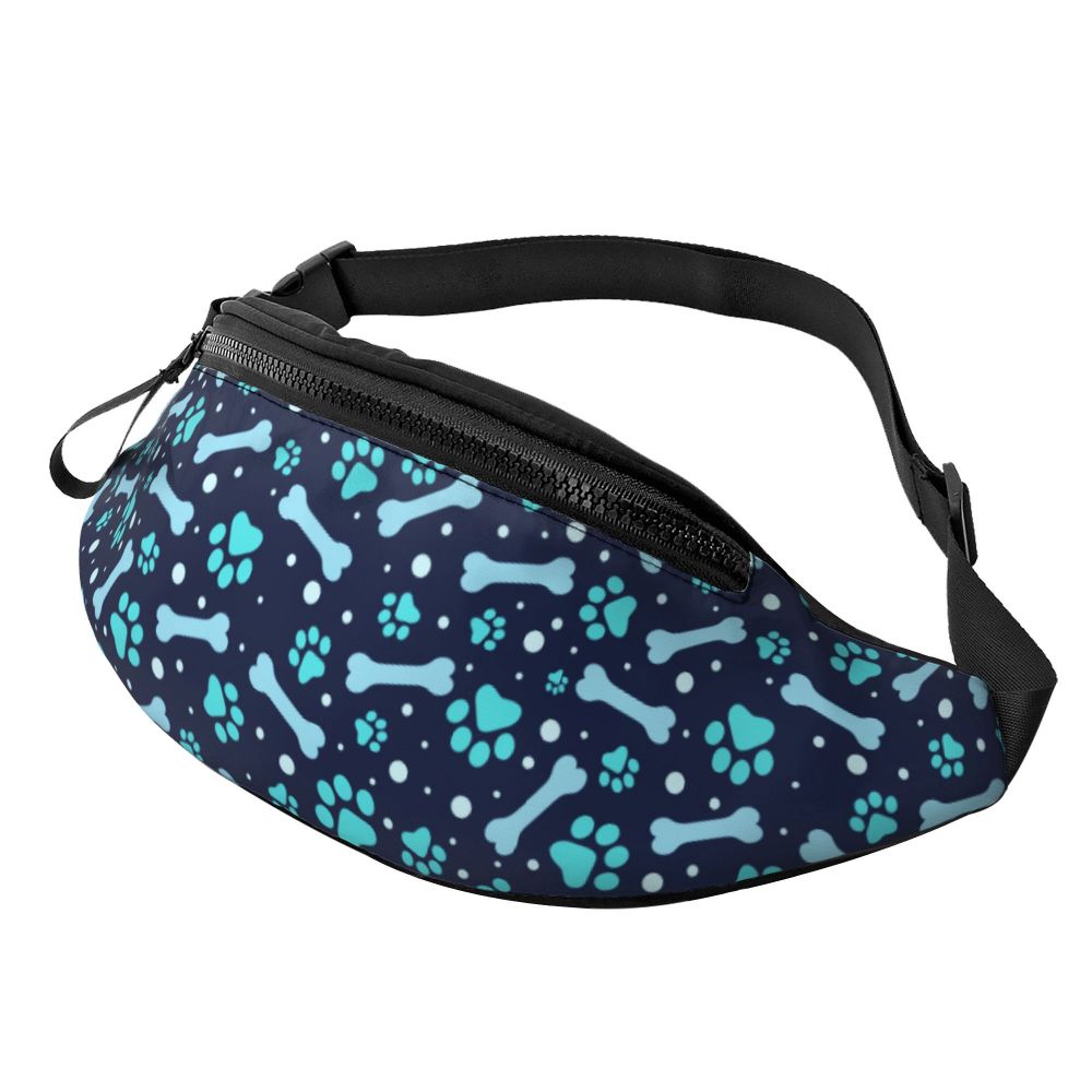 Hundepfoten Muster Gürteltasche – Unisex Crossbody Hüfttasche | Reisetasche für Handy & Geldbörse Damen & Herren Kaufschwan®