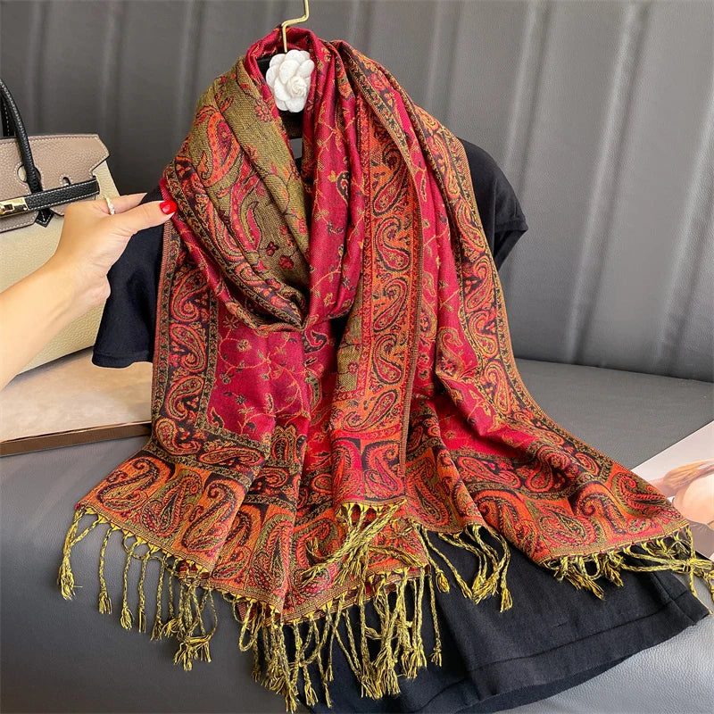 Pashmina Hijab Schal – Damen Langer Kaschmir Schal | Luxus Weicher Foulard, Turban & Muslimisches Kopftuch