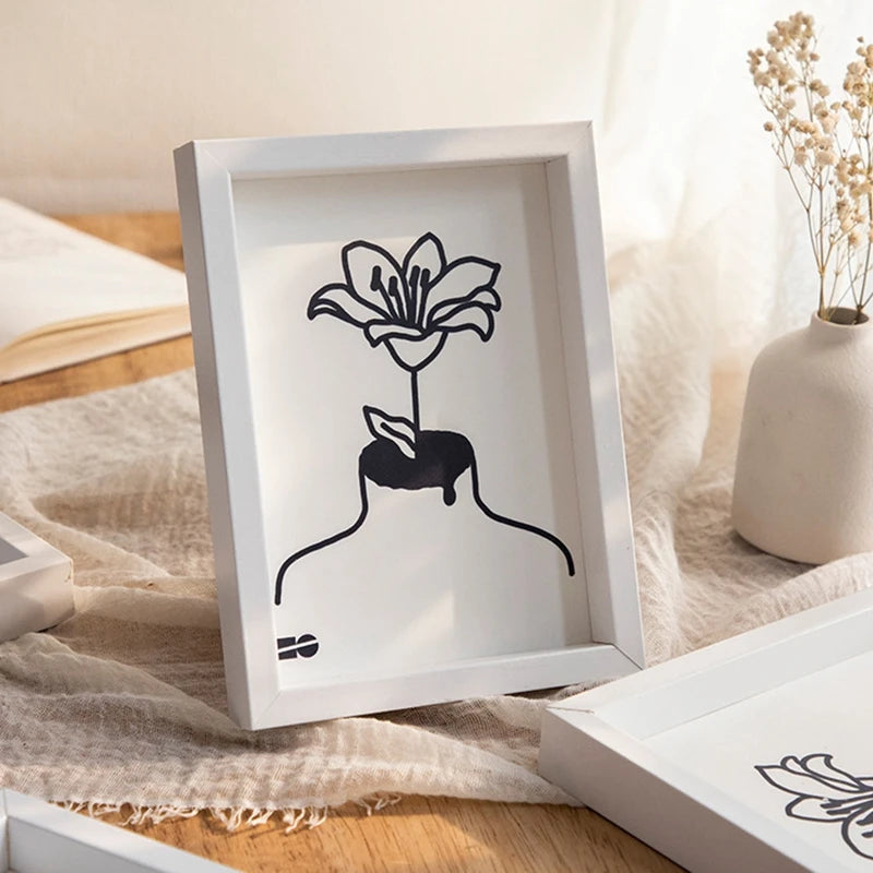 Holz Bilderrahmen – Wand- und Tischdisplay für Wohn- und Büro Dekoration Kaufschwan® Weiß 5in (8.9x12.7cm)