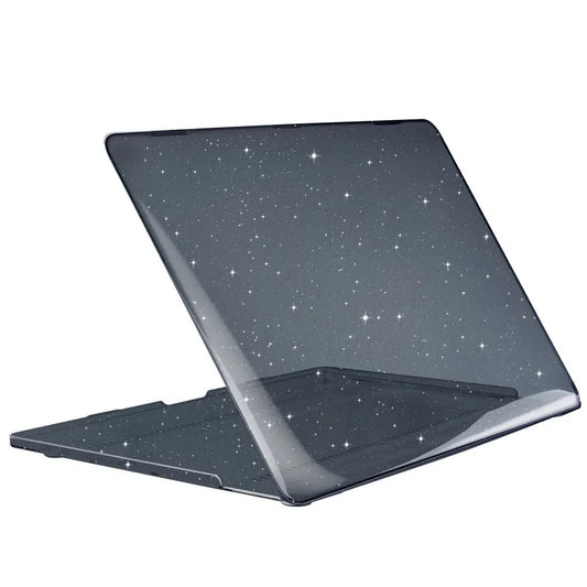 Laptop Hülle für Apple MacBook – Stoßfeste Schutzhülle mit Hartschale Kaufschwan® Schwarz Glitzer Pro 13.3 A1708