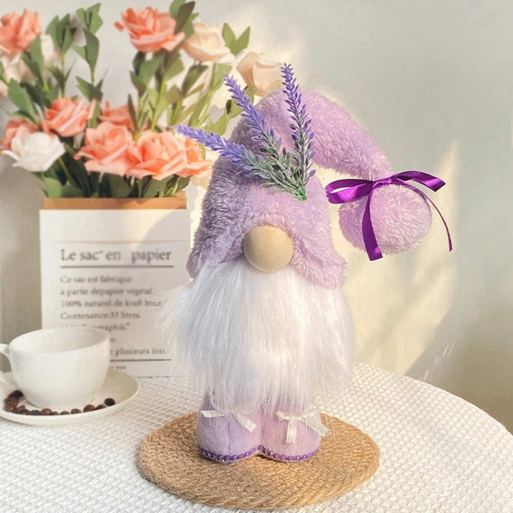 Lila Lavendel Wichtel – Handgefertigte Zwergenpuppe | Kinder Geschenk, Muttertag Deko & Schreibtisch Ornament