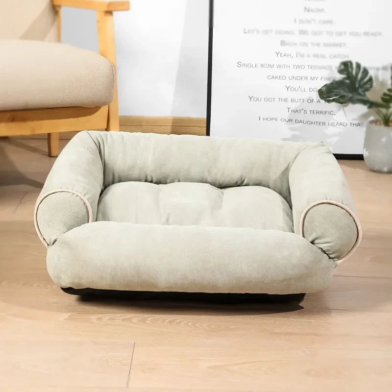 Super Weiches Hundebett Sofa – Dickes Warmes Rechteckiges Haustierbett Kaufschwan® Hellgrün S