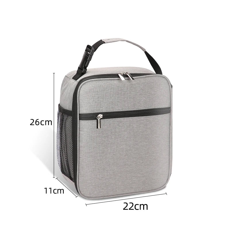 Tragbare Isolierte Lunchbox Tasche mit Großem Fassungsvermögen – Wiederverwendbare Kühltasche für Damen & Herren | Wasserdichtes Oxford-Gewebe Kaufschwan® Grau