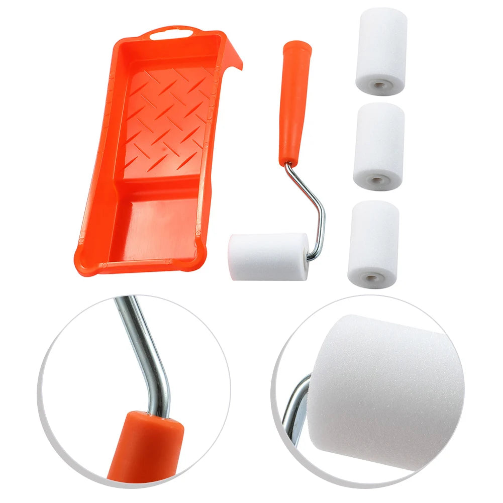 Kleines Farbroller Set – Hochdichter Schaumstoff Roller mit Farbwanne und Einsatz Kaufschwan®