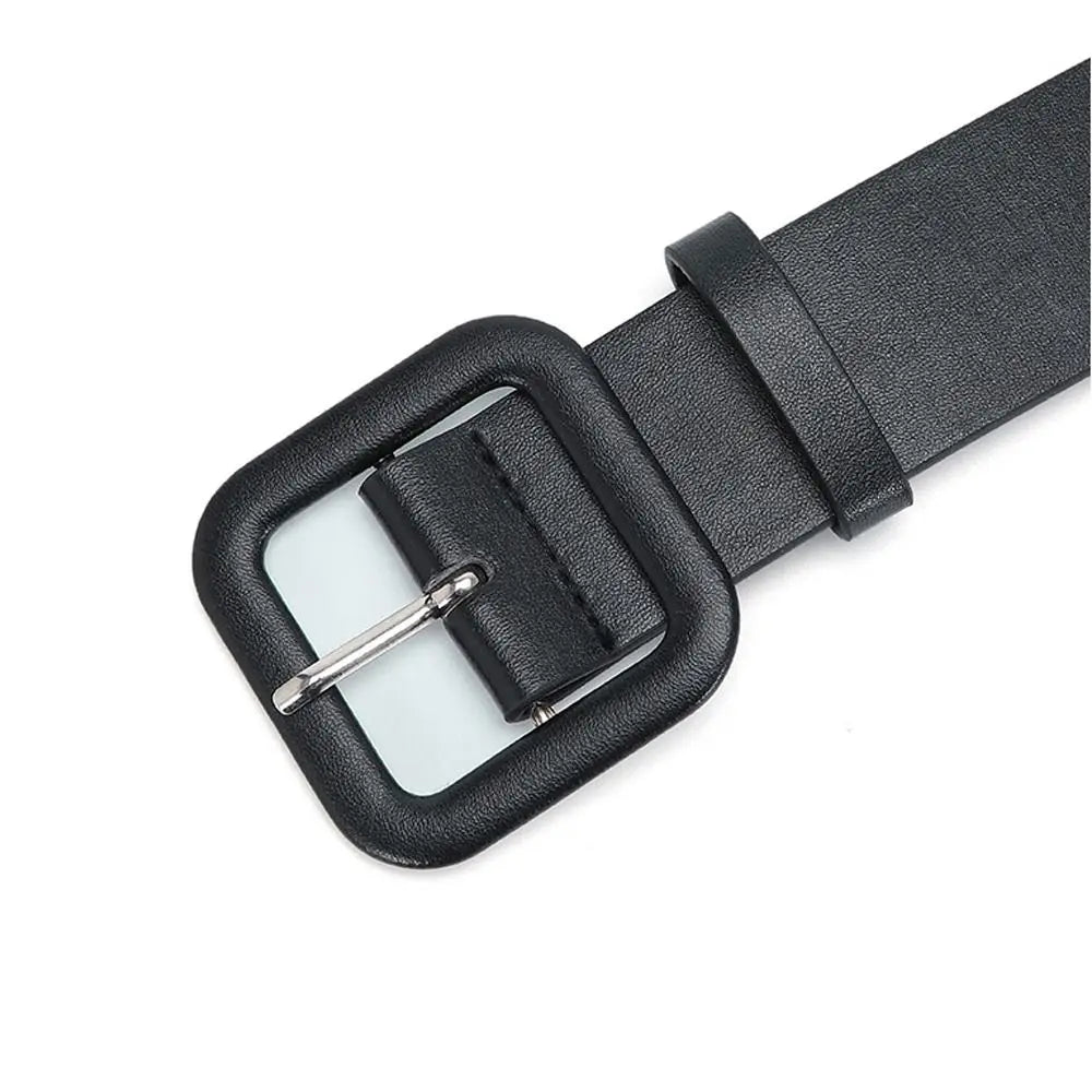 Modischer Damen Gürtel – Schlicht & Bunt | Vintage Gürtel mit Quadratischer Schnalle aus PU-Leder für Kleider & Jeans