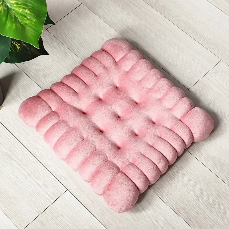 Keksförmiges Kissen | Plüschiges Flauschiges Stuhlkissen | Maschinenwaschbar | Studentenkissen | Wohnzimmerdekoration Kaufschwan® Quadratisch Lila 40x40cm