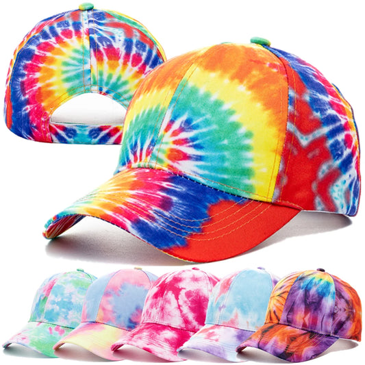 Neue Outdoor Freizeit Tie-Dye Kappe | Damen Regenbogen Bunte Baseballkappe | Streetwear Sommerhut Kaufschwan®