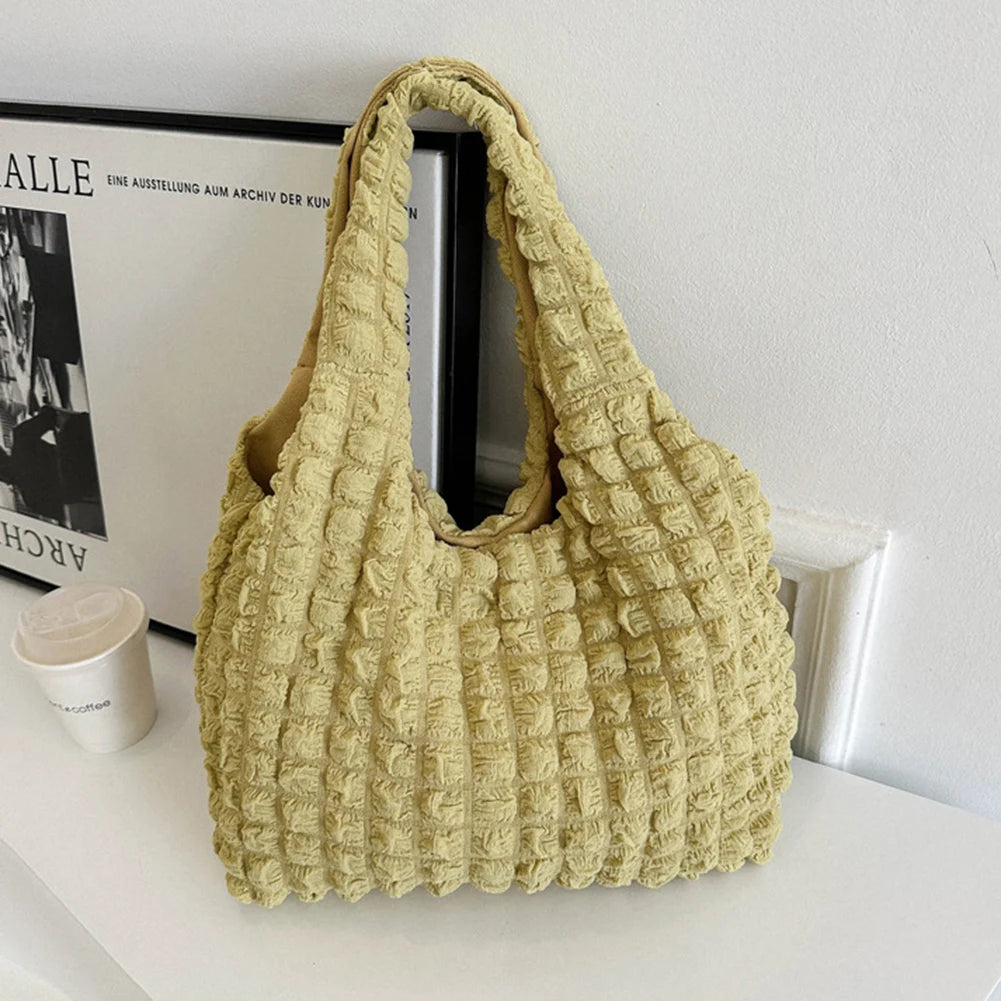Elegante Falten Cloud Handtasche – Damen Schultertasche in Bonbonfarben | Große Kapazität Tote Bag für Alltag & Shopping