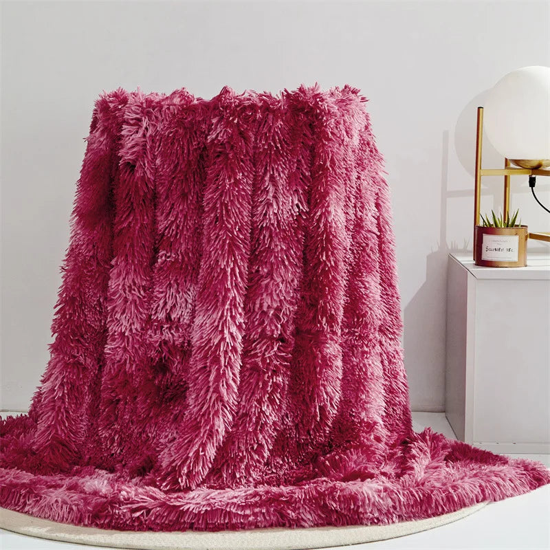 Vier-Jahreszeiten Universelle Nerz-Fleece-Decke – Flauschige Tie-Dye Einfarbige Decke für Wärme und Komfort Kaufschwan®
