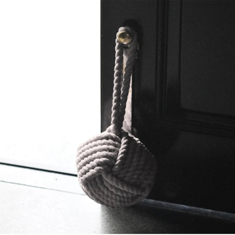 Türstopper im Mediterranen Stil – Dekorativer Seilball Türhalter | Kreatives Rustikales Design für Zuhause, Restaurants & Bars Kaufschwan®