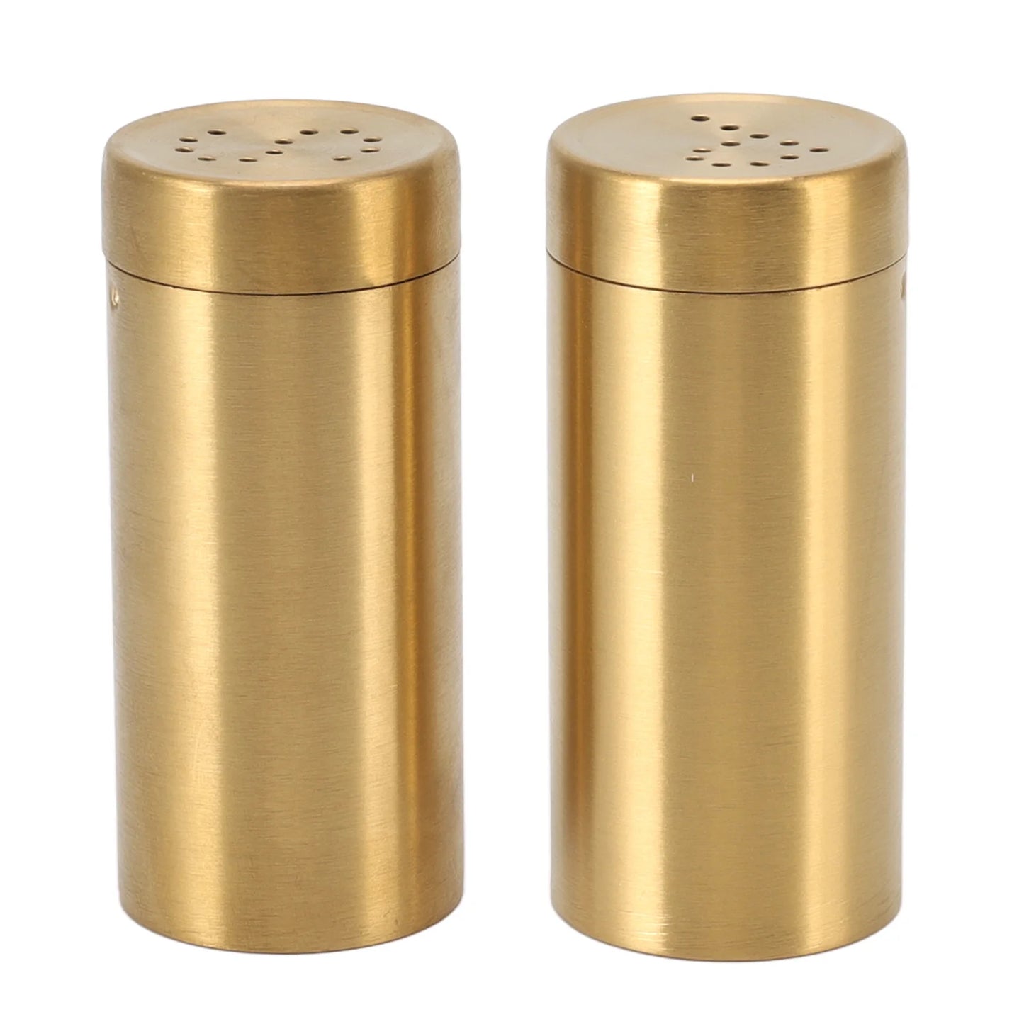 2er Set Gold Edelstahl Gewürzstreuer – Rostfreie Schraubdeckel Streuer für Salz, Zucker, Pfeffer & Paprika Kaufschwan® Gold (2er Set)