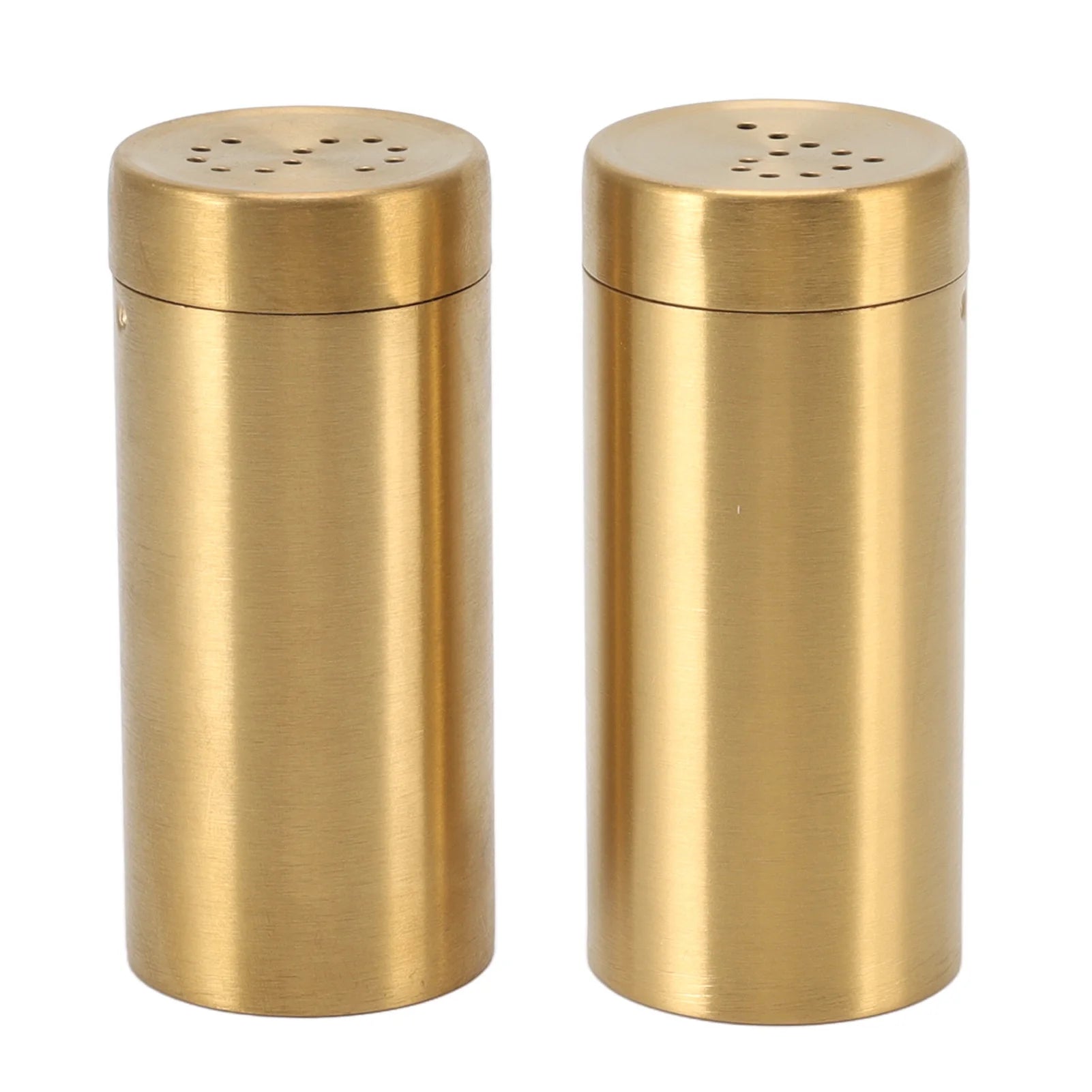 2er Set Gold Edelstahl Gewürzstreuer – Rostfreie Schraubdeckel Streuer für Salz, Zucker, Pfeffer & Paprika Kaufschwan® Gold (2er Set)