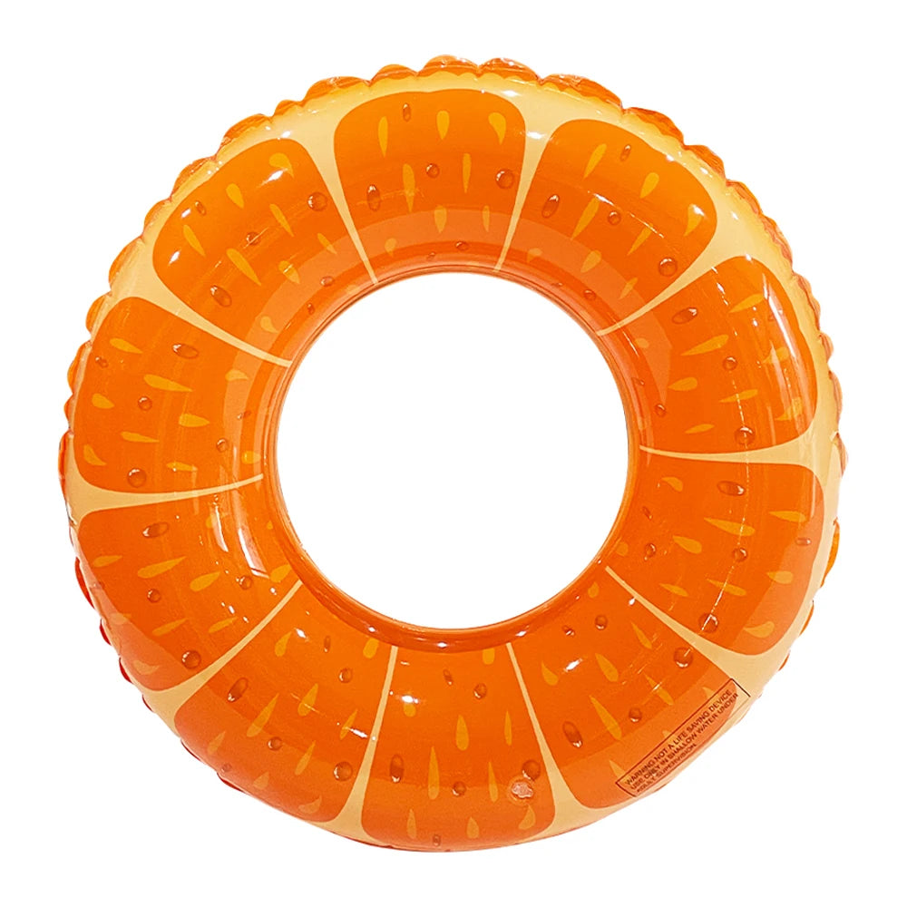 Aufblasbarer Schwimmring mit Fruchtmotiv – PVC Pool Schwimmreifen für Strand & Poolparty Kaufschwan® Orange