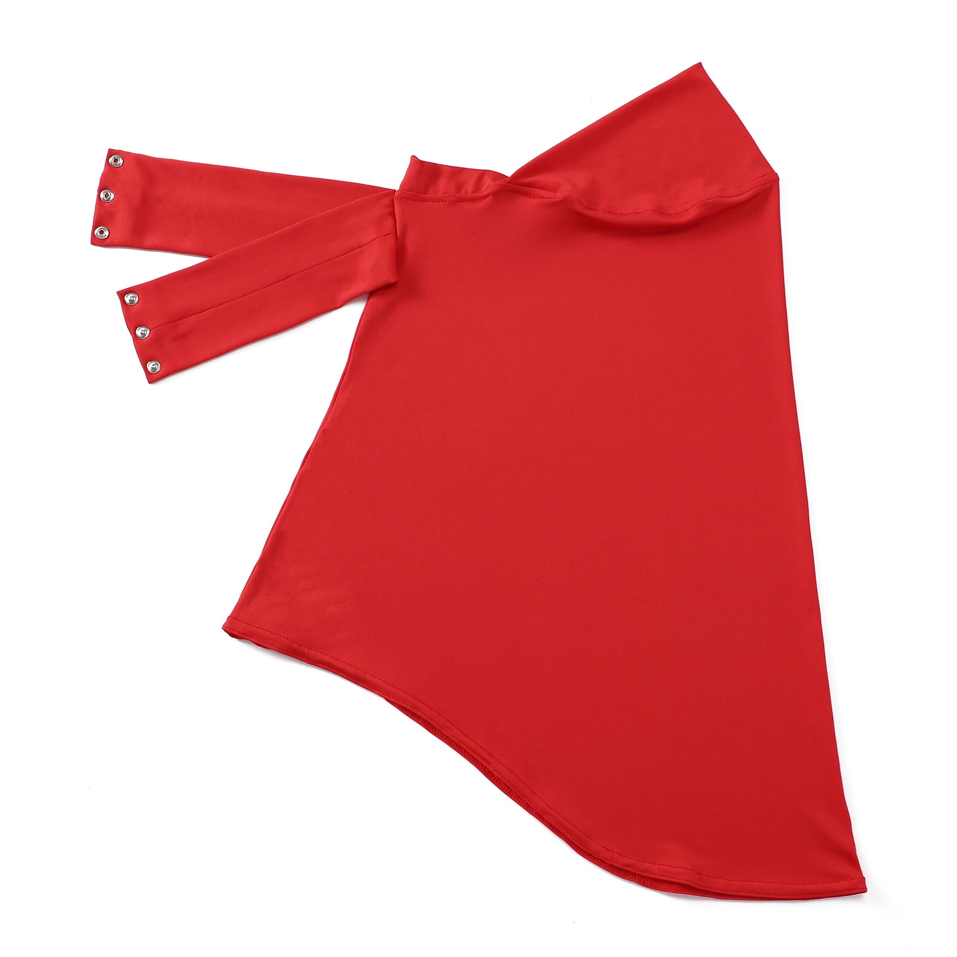 Schnellverschluss Hijab – Premium Jersey Schal mit Bändern & Knöpfen | Vollbedeckende Unterhaube Turban für Muslimische Frauen Kaufschwan® Rot