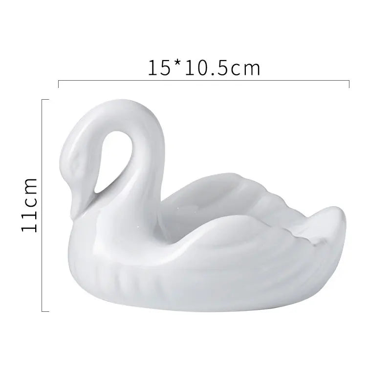 Schwan Keramik Seifenschale mit Ablauflöchern – Seifenhalter ohne Wasseransammlung, Badezimmerzubehör Kaufschwan®