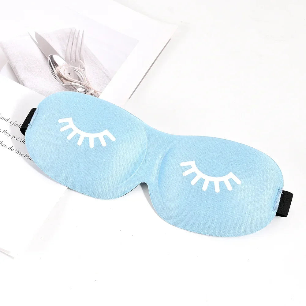 3D Schlafmaske mit Beauty-Wimpern-Design | Schlafmaske | Augenbinde als Schlafhilfe für Reisen, Outdoor & Zuhause Kaufschwan® Blau