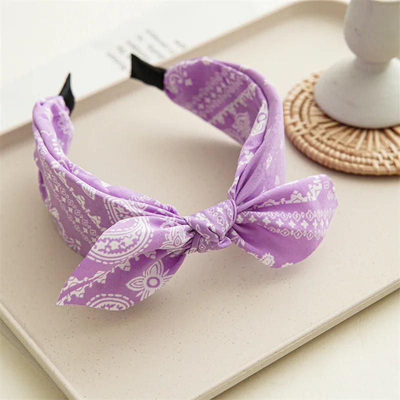 Bandana Haarreif mit Schleife – Geknotetes Turban-Haarreif für Damen & Mädchen