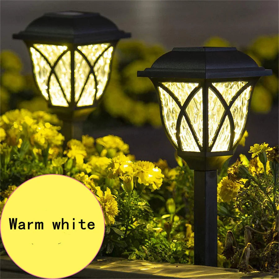 Outdoor LED Solar Rasenlampen 2 Stück – Wasserdichte Weg- & Hofleuchten für Garten- und Landschaftsbeleuchtung Kaufschwan® Warmweiß 2er Set