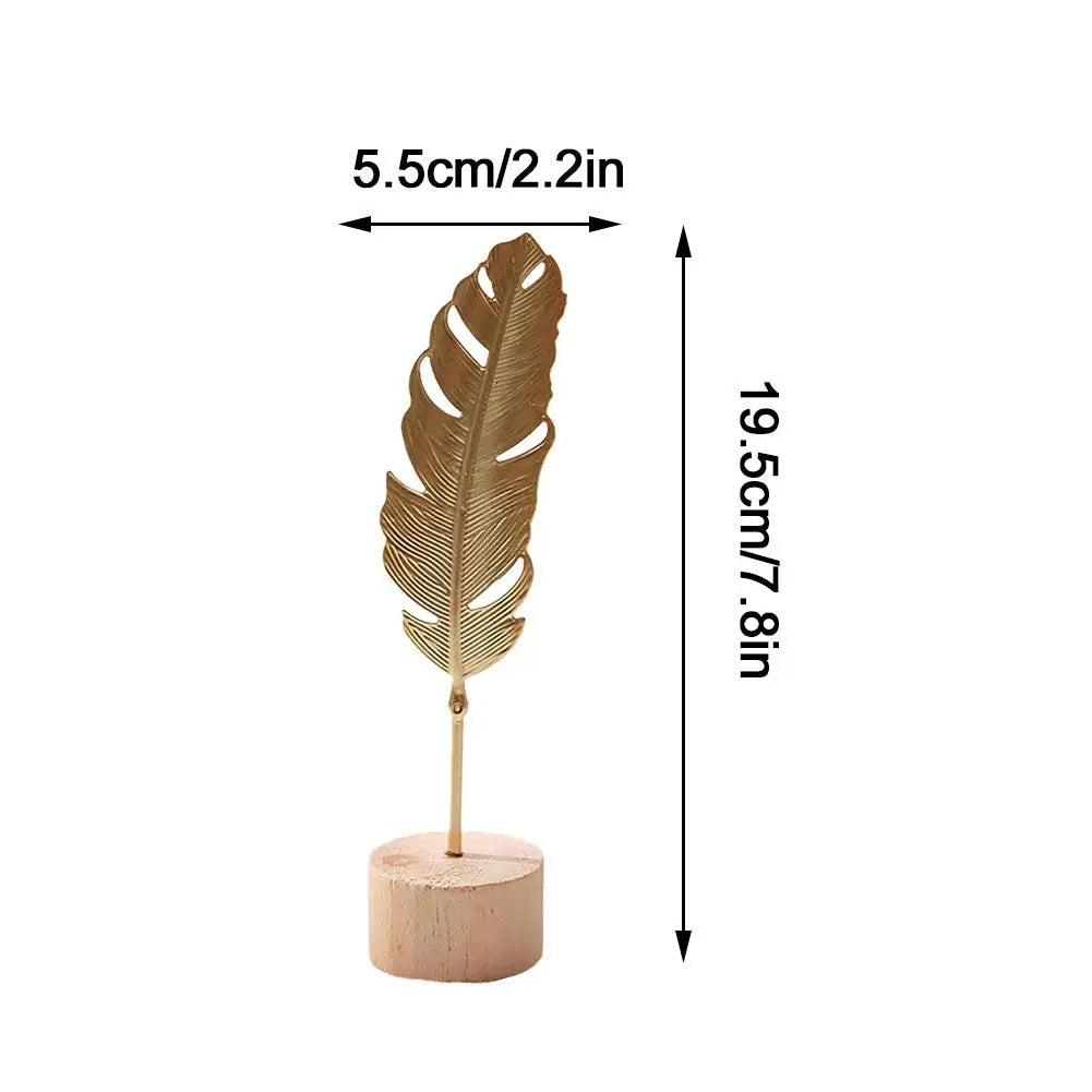 Nordische Eisen Ginkgo-Blatt Dekoration – Light-Luxury Metall Ornament für Wohnzimmer, Flur und Weinschrank