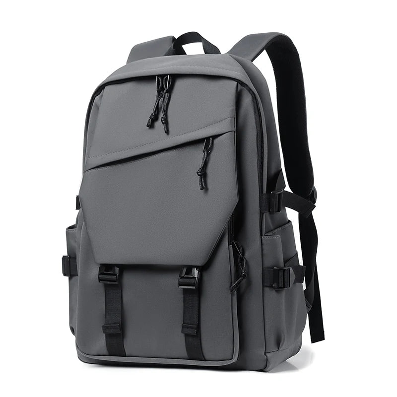 15-Zoll Polyester Wasserdichter Rucksack | Herren & Unisex Laptop Rucksack | Einfacher Solider Alltags- & Reiserucksack Kaufschwan® Grau 15 inches