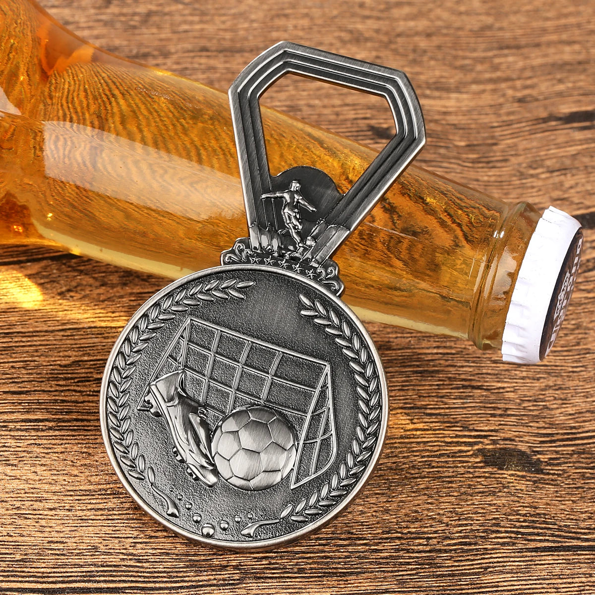 Fußball Medaillen Flaschenöffner – Bronze/Grau/Gold Geschenk für Männer Kaufschwan®