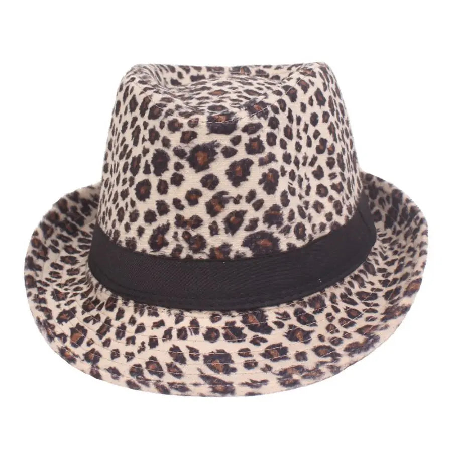 Herbst & Winter Damen Hut – Jazzhut, Britischer Retro Gentleman Fedora, Herren Leopard Tier Partyhut Kaufschwan®