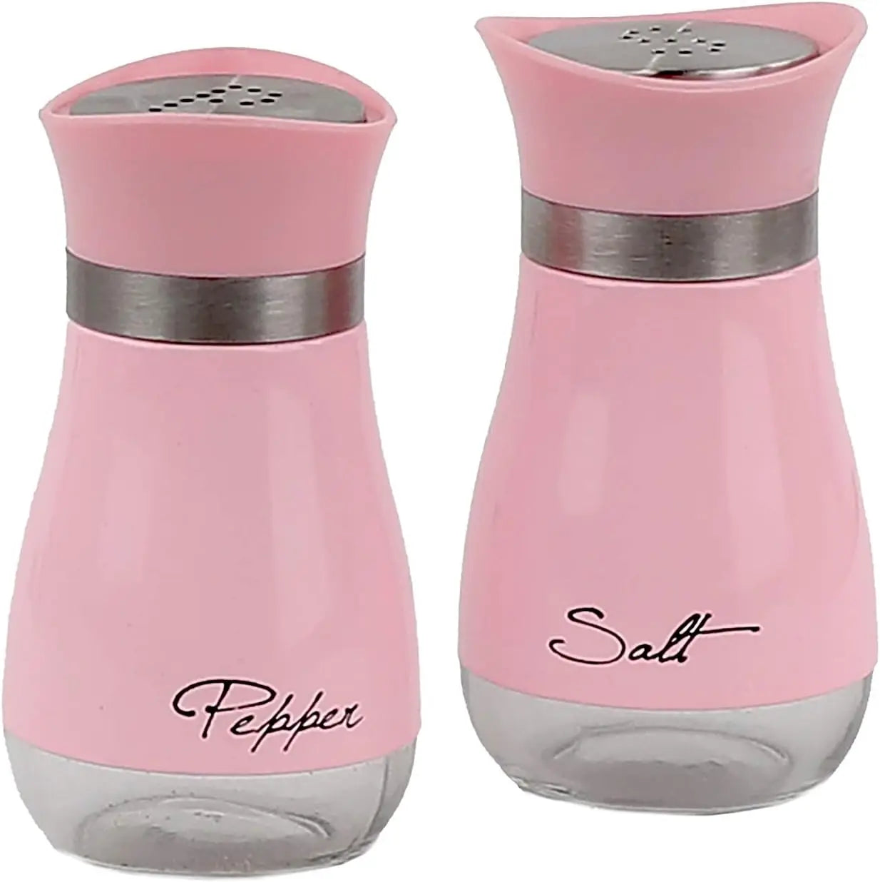 2er Set Salz- & Pfefferstreuer – 120ml (4oz) Farmhouse Gewürzstreuer | Küchenzubehör mit Feuchtigkeitsschutz Kaufschwan® Rosa (2er Set)