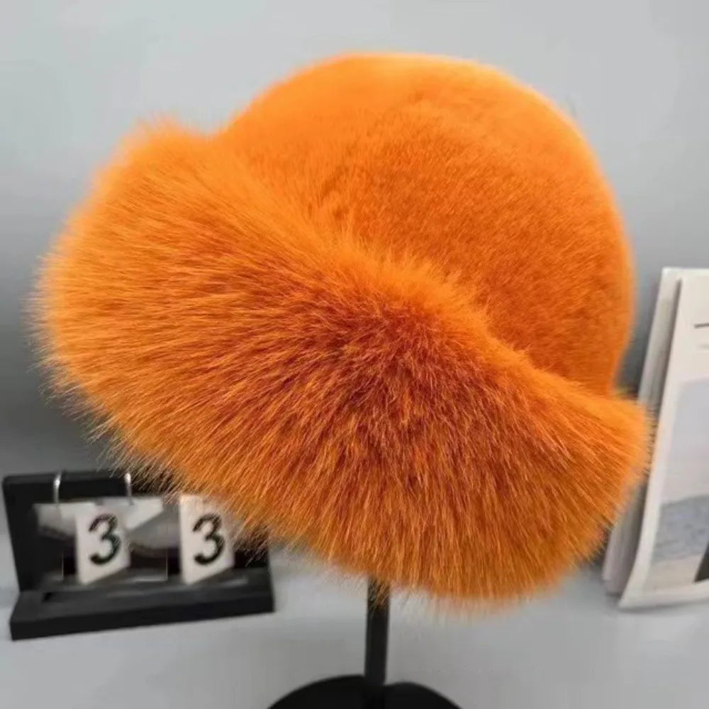 Damen Flauschige Mütze – Warme Wintermütze | Plüsch Mütze für Kalte Schneetage Kaufschwan®