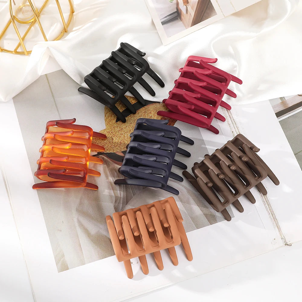 Doppelseitiger Frosted Haarkamm – Rutschfeste Zahnkamm-Haarklammer in Schwarz für Damen Kaufschwan®