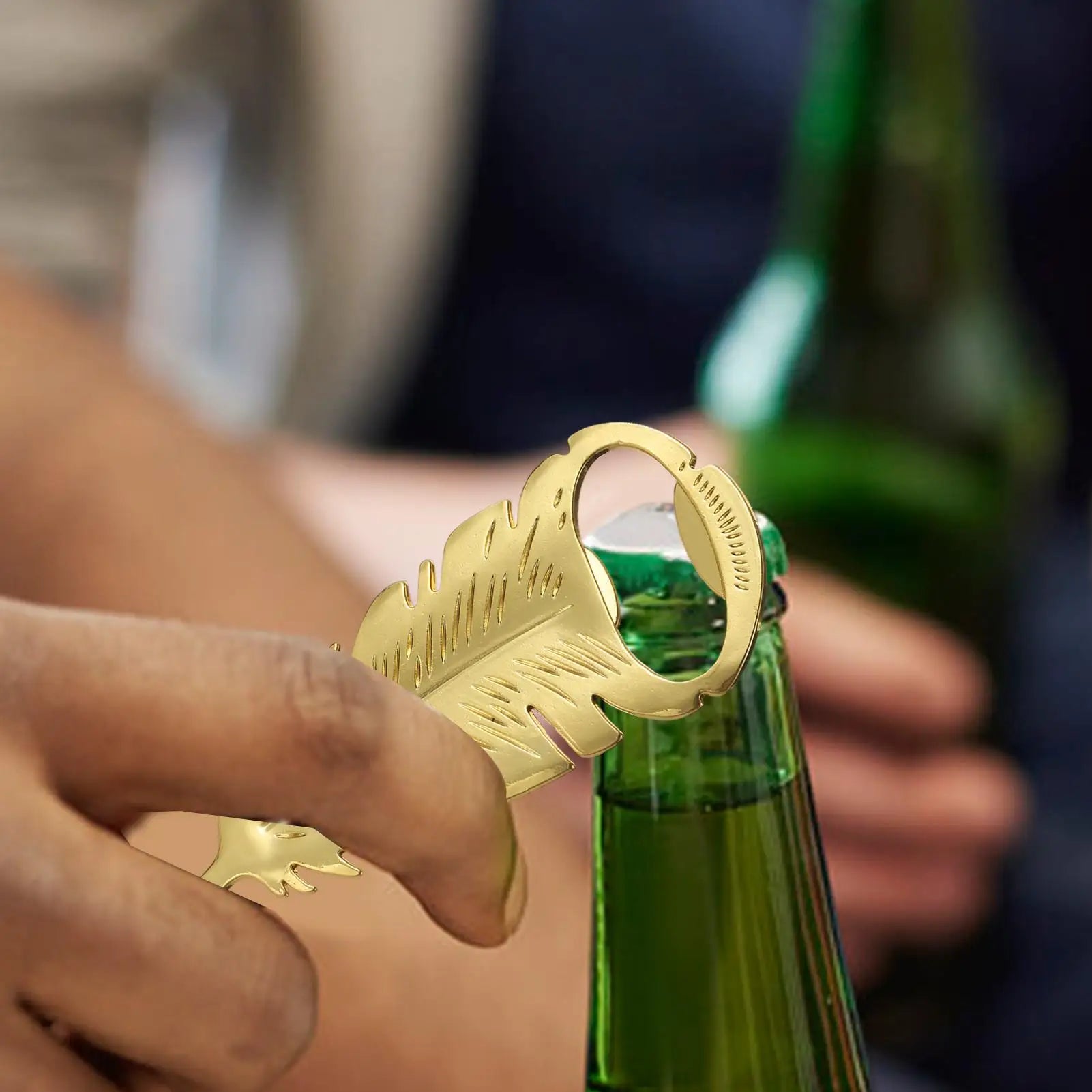 Gold Feder Flaschenöffner – Metall Bieröffner Multifunktionales Werkzeug Kaufschwan®