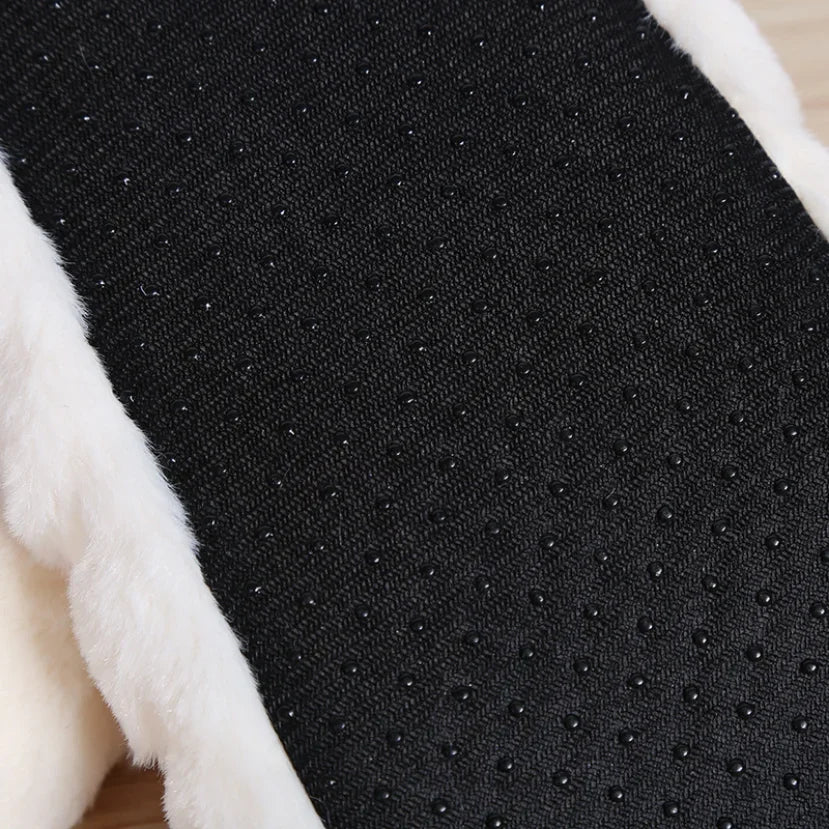 Flauschige Damen Winter-Hausschuhe | Kunstfell Plüsch Herz Design | Weiche Sohle, Warm & Niedlich für Zuhause Kaufschwan®
