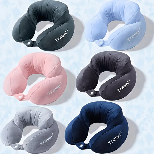 U Förmiges Memory Foam Nackenkissen – Weiches Reise und Massagekissen für Flugzeug und Entspannung Kaufschwan®