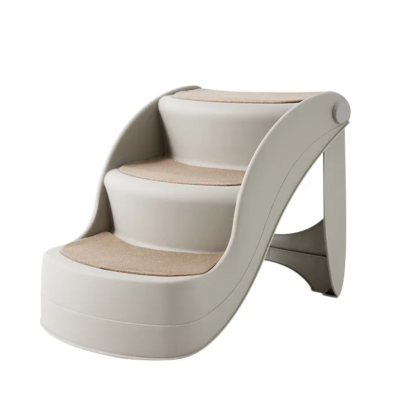 Klappbare Hundetreppe – Verstellbare Rutschfeste Haustierleiter für Kleine & Ältere Hunde Kaufschwan® Design 3