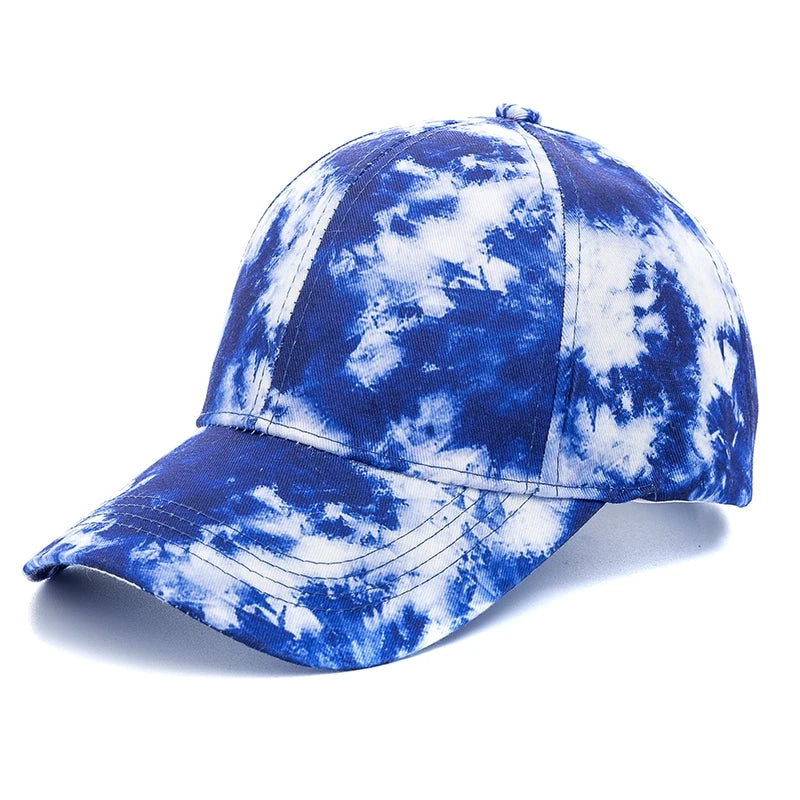 Neue Outdoor Freizeit Tie-Dye Kappe | Damen Regenbogen Bunte Baseballkappe | Streetwear Sommerhut Kaufschwan® Blau 56cm-60cm
