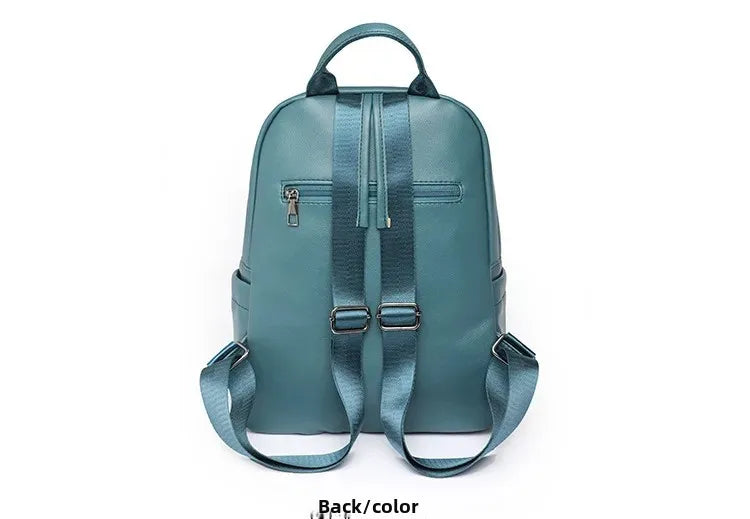 Damen Rucksack aus Weichem Leder | Casual Reise- & Outdoor-Tasche | Frühling & Sommer Modetrend | PU Einfarbig Freizeit Schultertasche Kaufschwan®