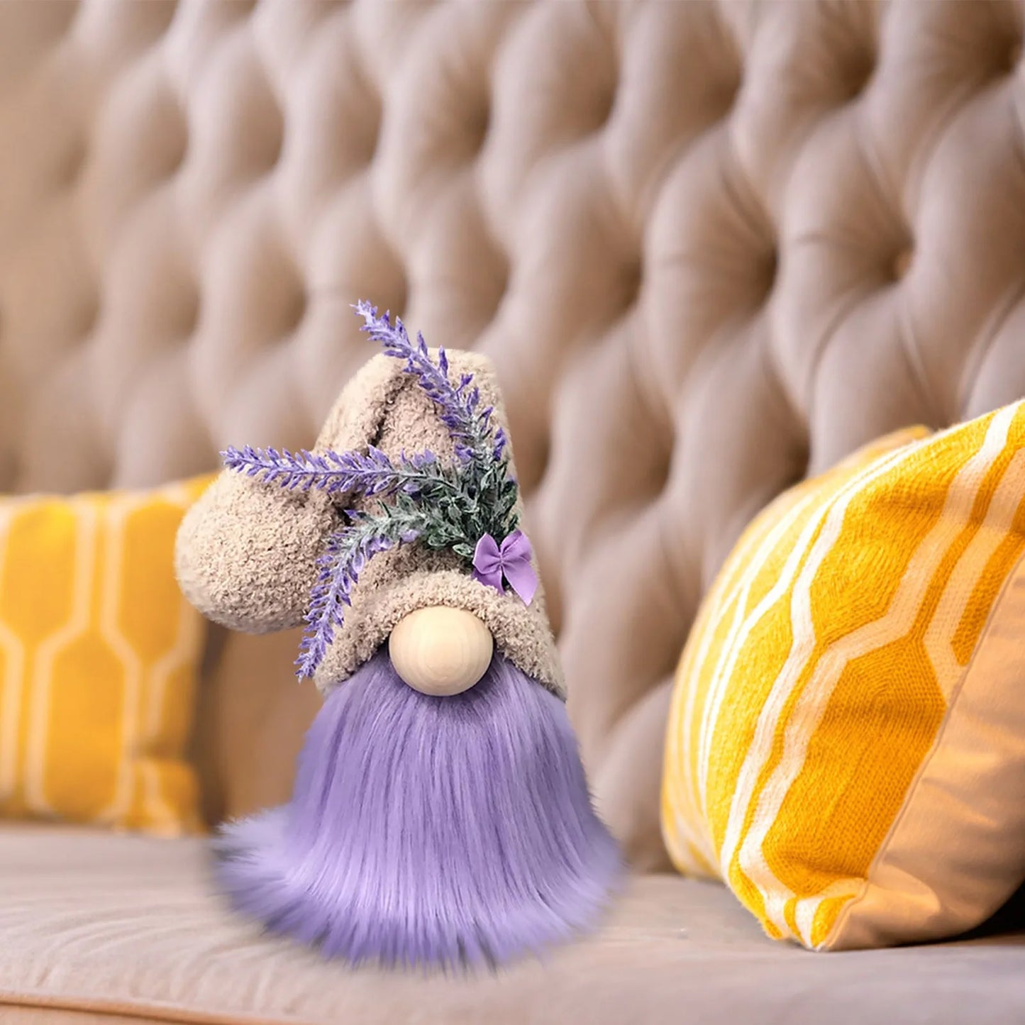 Lavendel Wichtel – Lila | Dekofigur für Zuhause, Rudolf Zwergpuppe, Kinder Weihnachtsgeschenk