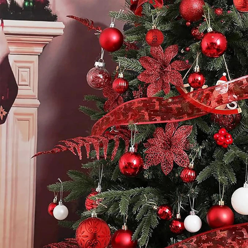 Glitzer Weihnachtskugeln – Bruchsichere Christbaum Anhänger | Festliche Deko für Weihnachten, Hochzeit & Feierlichkeiten