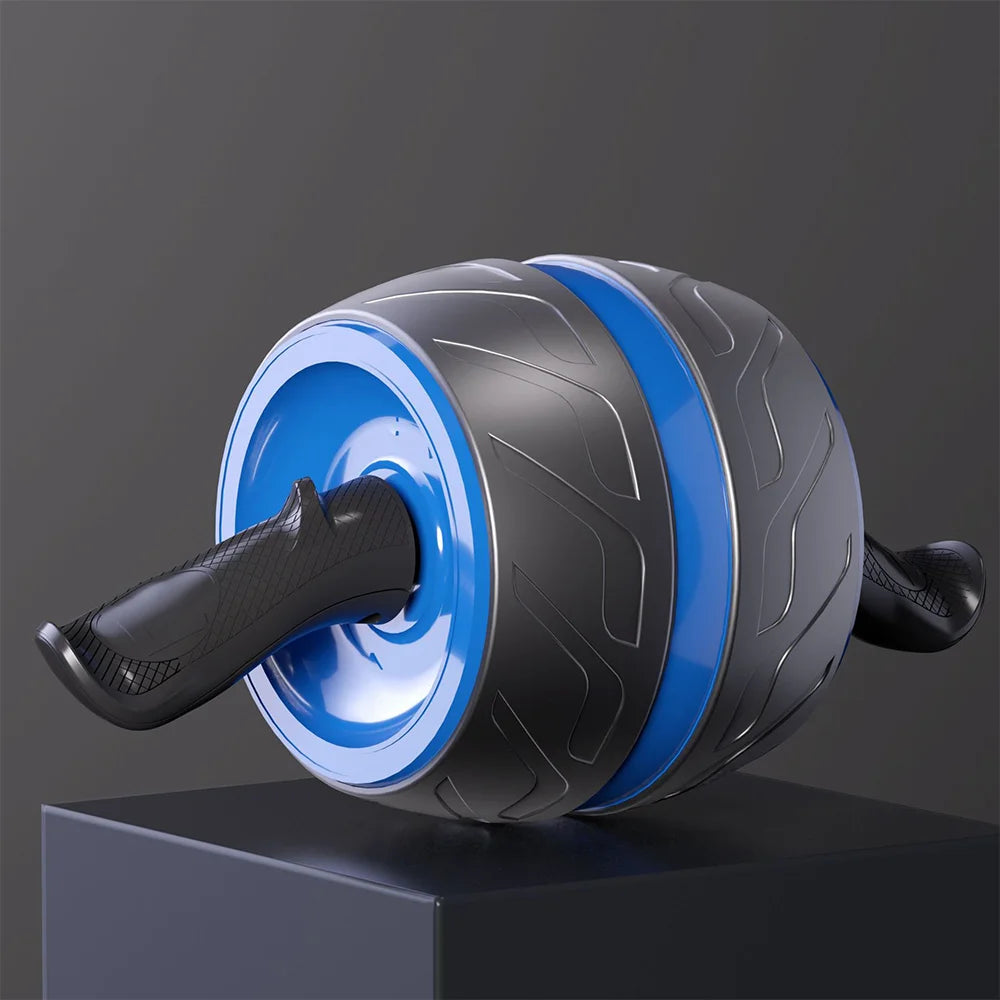 Ab-Roller mit Rückprallfunktion & Knieschutzmatte – Bauchtrainer Fitnessgerät für Zuhause & Studio Kaufschwan® Blau-Schwarz