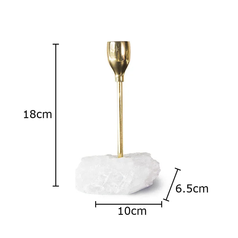 Kerzenhalter mit Natürlicher Gipsbasis – Romantische Tischdekoration & Kreativer Wachsschmelz Aroma Behälter Kaufschwan® S(10x6.5x18cm)