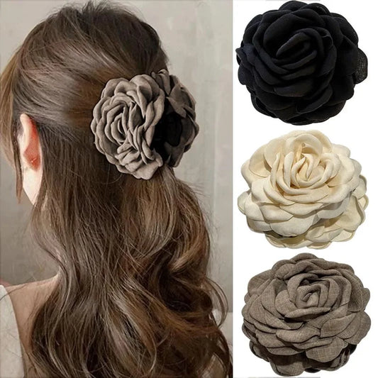 Stoff-Rosen-Haarklammern – Elegante Haaraccessoires für Damen & Mädchen Kaufschwan® 3er Set 7