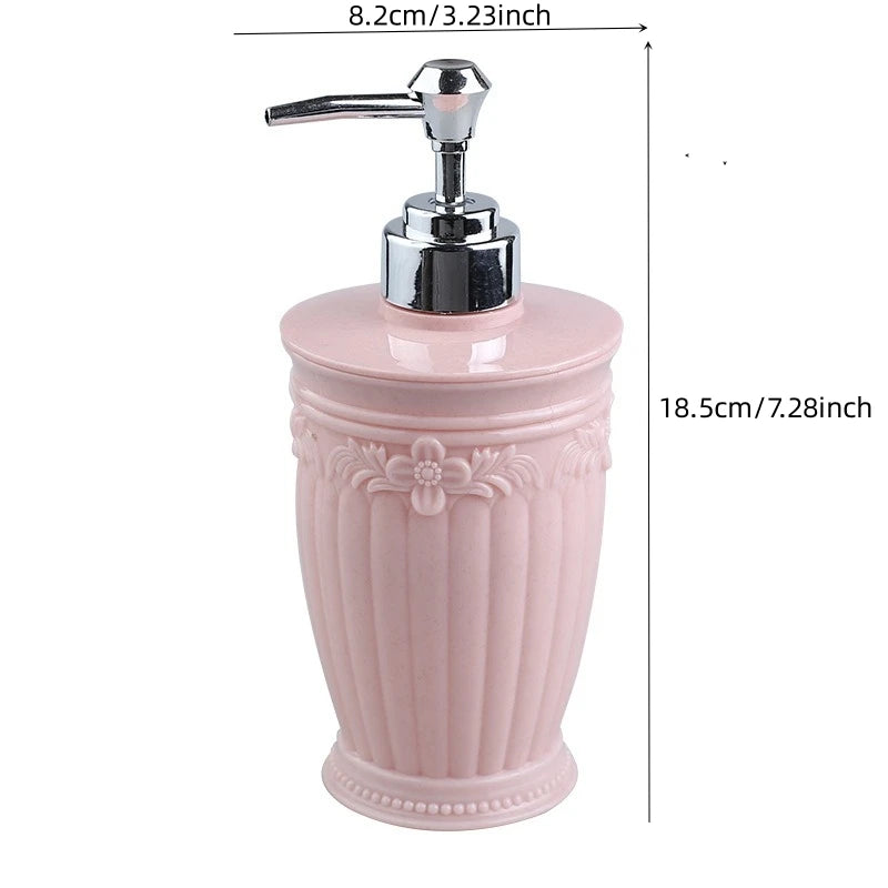 Modischer Buntglas-Seifenspender mit Gravur – Handpumpe für Bad-Desinfektionsmittel & Shampoo-Emulsion Kaufschwan®