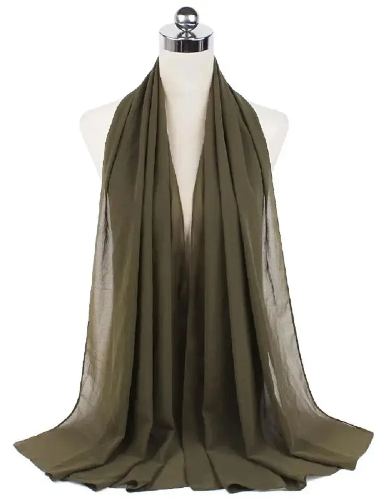 Damen Hijab aus Chiffon – Sofort Tragbares Kopftuch | Einfarbiger Instant Hijab Schal, Arabischer Wrap & Islamischer Schal