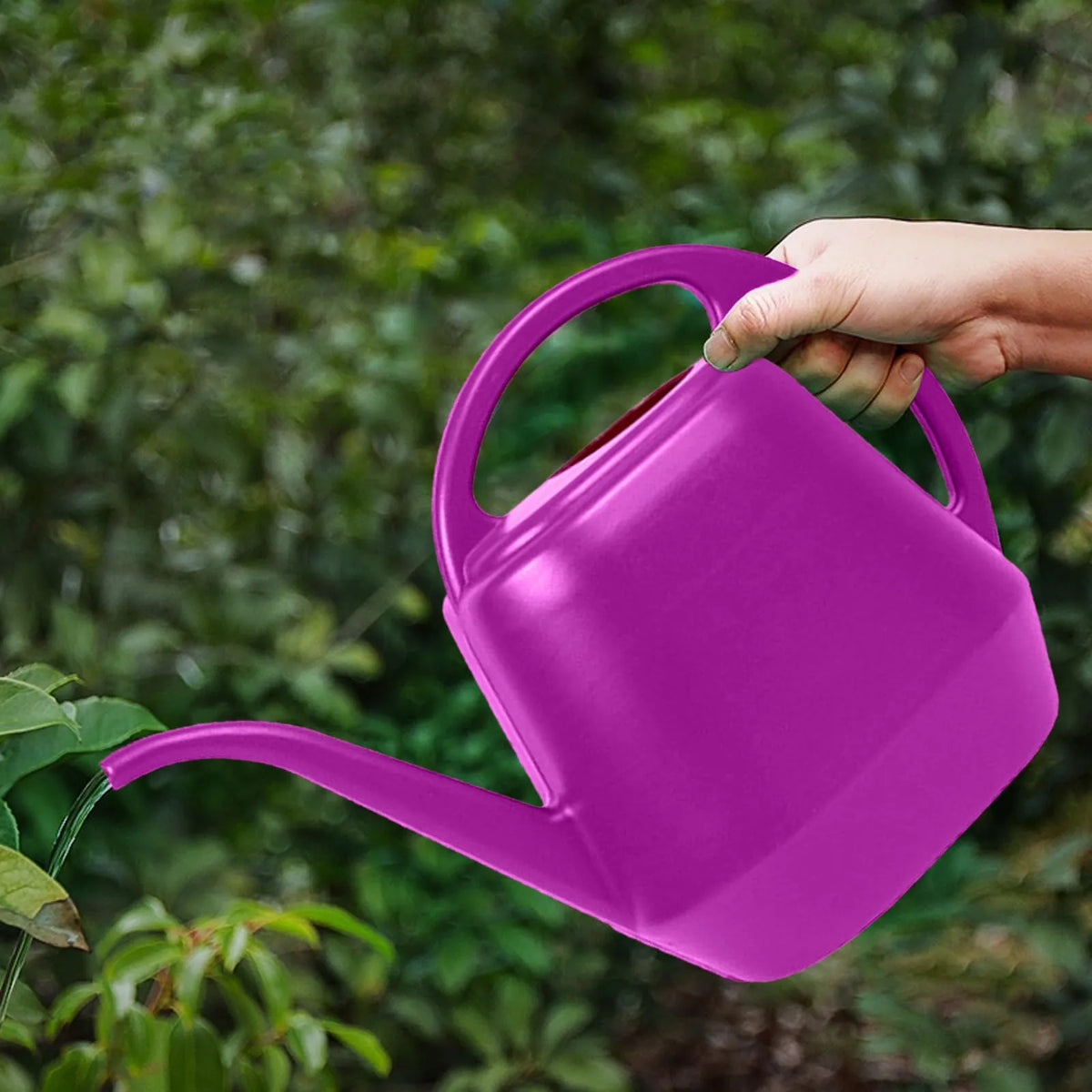 Home Garden 4L Watering Can Long Mouth Large Capacity Plant Sprinkler Garden Tool Lightweight Watering Pot Kaufschwan® Knallpink