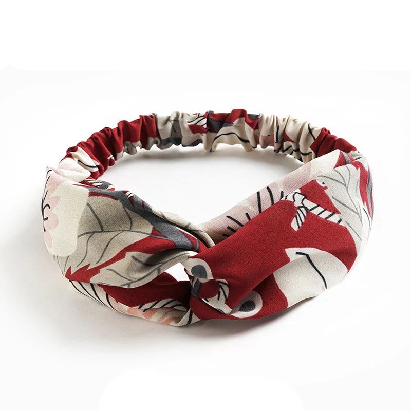 Haarreif mit Print – Vintage Sommer Turban-Haarband für Damen & Mädchen